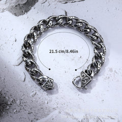 European And American Men's Retro Minimalist Titanium Steel Bracelet