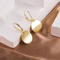 European And American Fashion Plated Wafer Droplet Type Women's Graceful Earrings