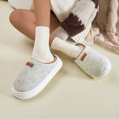 Cotton Slippers Women's Winter Solid Color