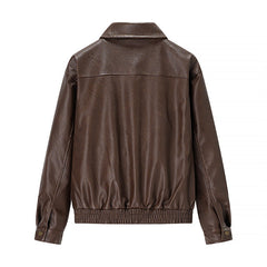 Retro Old Money Style Coat Motorcycle Clothing Jacket