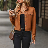 Women's Casual Cropped Casual Jacket