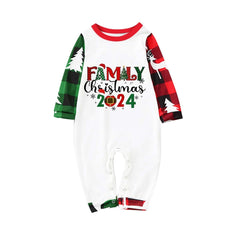Parent-Child Christmas Homewear Suit Plaid Stitching Printing