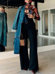 Elegant High-waisted Wide-leg Pants