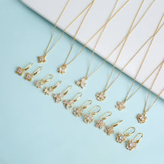 Micro-inlaid Crystal Zircon Inlaid Three-piece Set