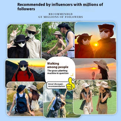 Three-piece Set Cap Fisherman Hat Sun-proof Climbing Equipment