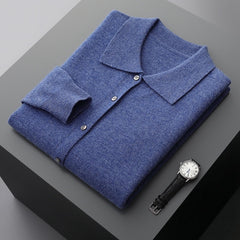Men's Collar Button Solid Color Inner Wear Shirt