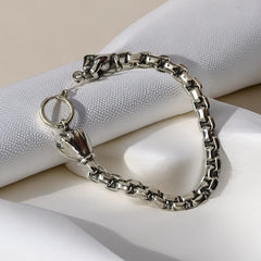 Titanium Steel Vintage Fist Bracelet Men Ornament