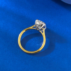 Silver New Fat Square High Carbon Diamond Wind Ring Versatile Style