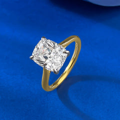 Silver New Fat Square High Carbon Diamond Wind Ring Versatile Style