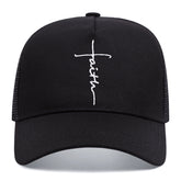 Cross English Embroidery Breathable Baseball Cap