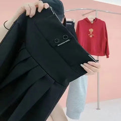 Spring And Summer Letter Pleated Skirt For Women