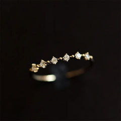 Silver Plating 14K Gold Fashion Simple Ring