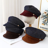 High Sense Maillard Korean Style British Style Military Cap