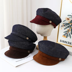 High Sense Maillard Korean Style British Style Military Cap
