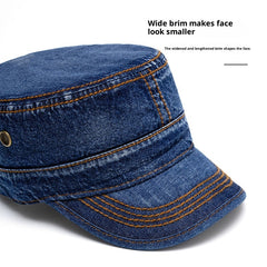 Flat-top Cap Men's Big Head Circumference Fashion Peaked Cap