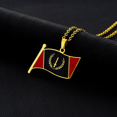 Oil Dripping Geometric Pendant Necklace For Men And Women Lovers Wild Sweater Chain Accessories