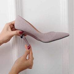 Telescopic Heel Foldable High-heeled Shoes