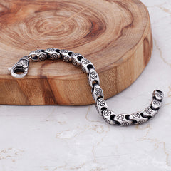 Stainless Steel Flower Cutout Titanium Steel Men's Bracelet