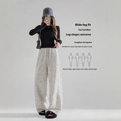 New Fashion Slim High Waist Draping Anti-wrinkle Polka Dot