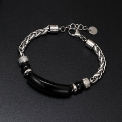 Natural Stone Bracelet Men's Chain Splicing Tiger Eye Stone