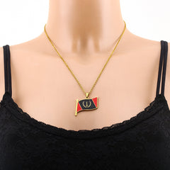 Oil Dripping Geometric Pendant Necklace For Men And Women Lovers Wild Sweater Chain Accessories