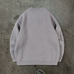 Loose Geometric Jacquard Pullover Knitted Sweater