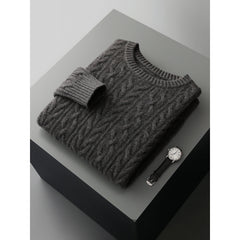 New Men's Round Neck Loose Sweater