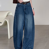 Women's Loose Casual High Waisted Wide Leg Jeans