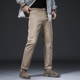 Straight Spring And Autumn Versatile Simple Loose Elastic Spring Men's Casual Pants