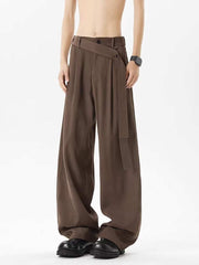 Ribbon Oblique Belt Machete Suit Pants Men's Plus-sized Plus Size Loose