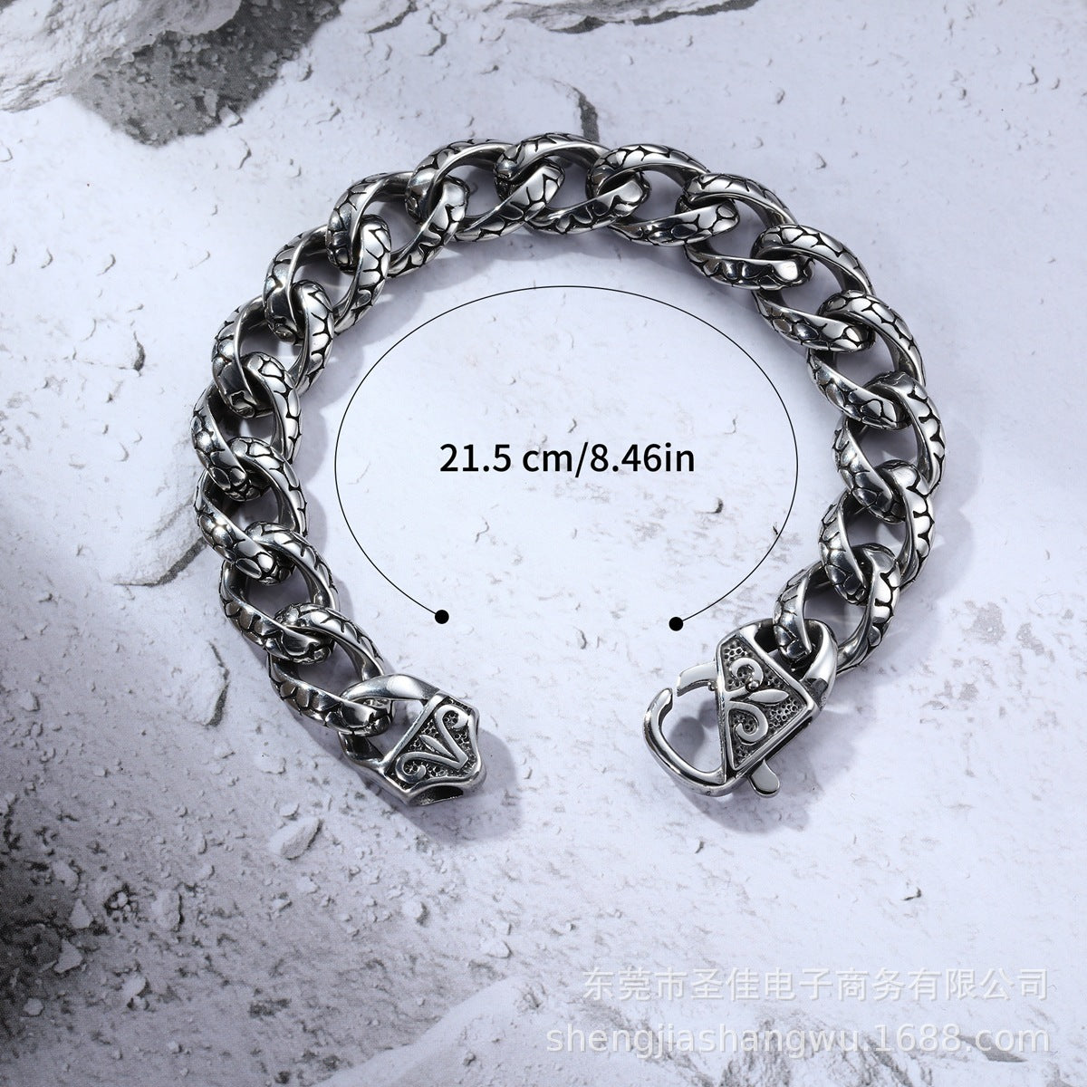 European And American Men's Retro Minimalist Titanium Steel Bracelet