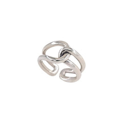 Geometric Line Cross Ring For Women