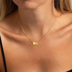 Simple Love Necklace Stainless Steel English 26 Letters