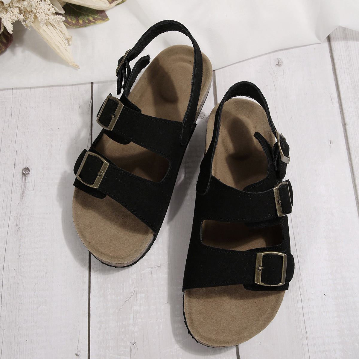 Cork Beach Sandals Korean Style Women's Sandals