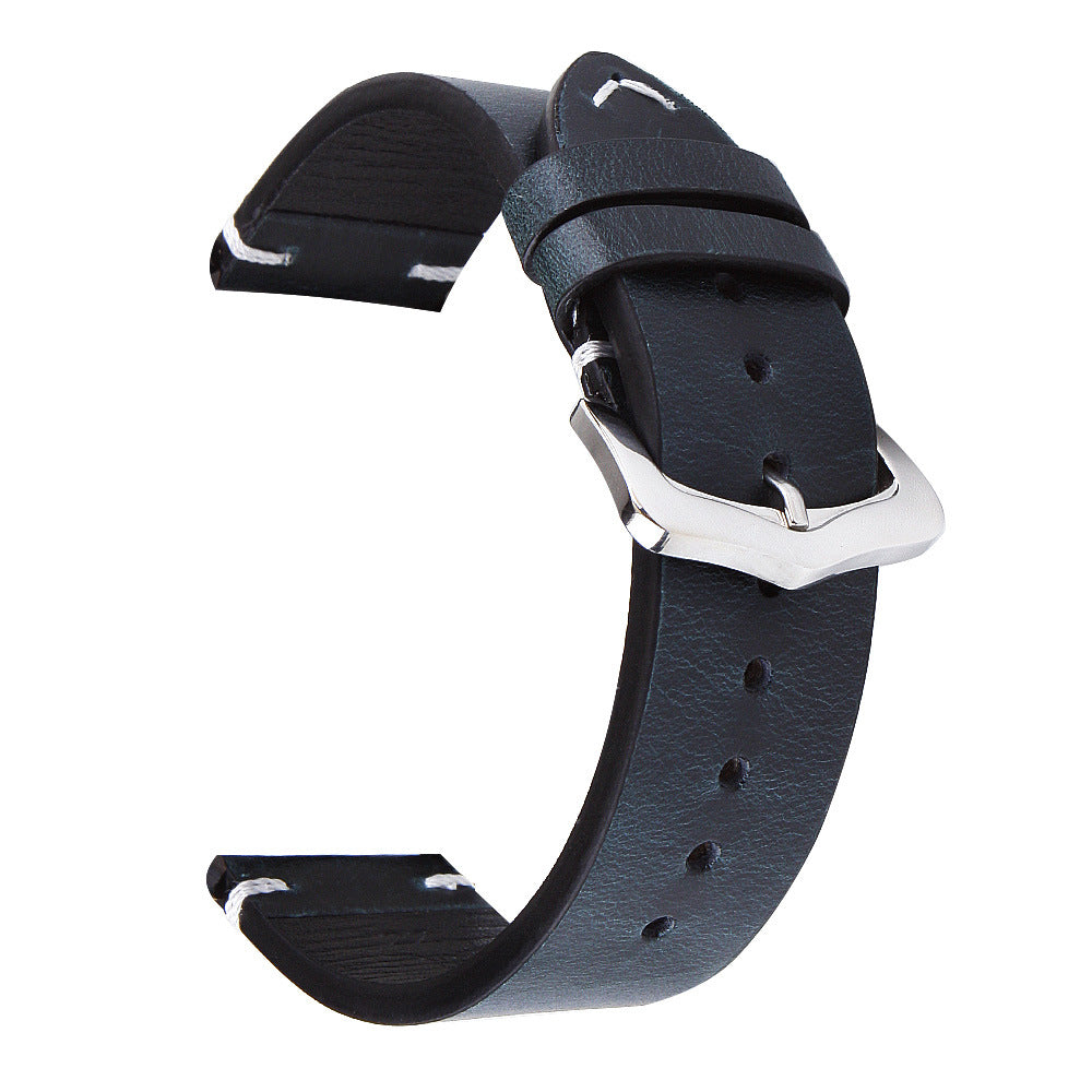 Men's Retro Cowhide Oil Wax Simple Strap