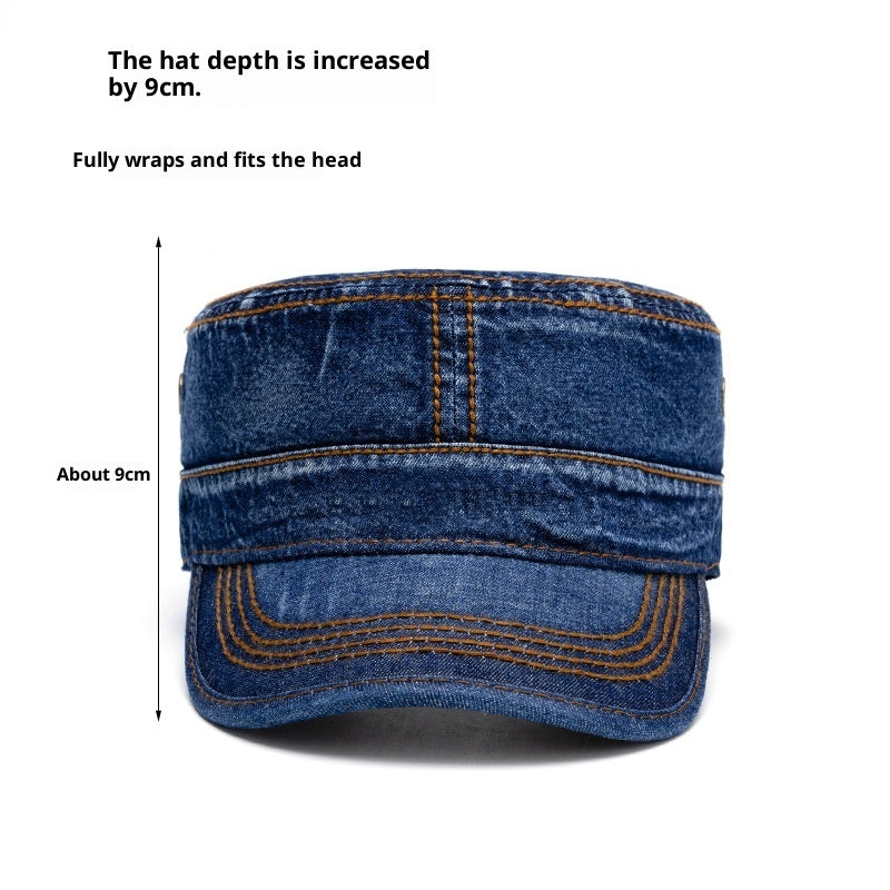 Flat-top Cap Men's Big Head Circumference Fashion Peaked Cap