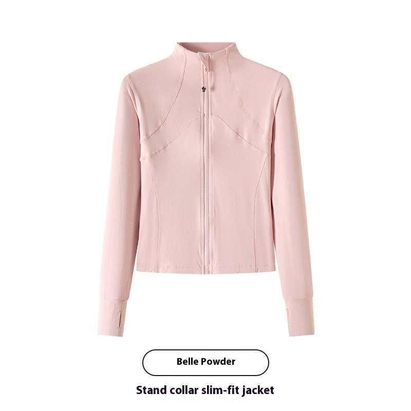 Sports Coat Workout Clothes Women's Long-sleeved Top Running