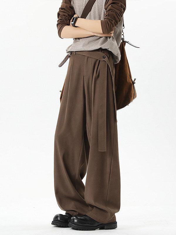 Ribbon Oblique Belt Machete Suit Pants Men's Plus-sized Plus Size Loose