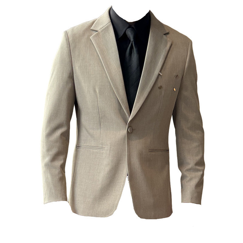 Slim-fit Thin One Button Casual Suit Jacket Men's Two-piece Suit