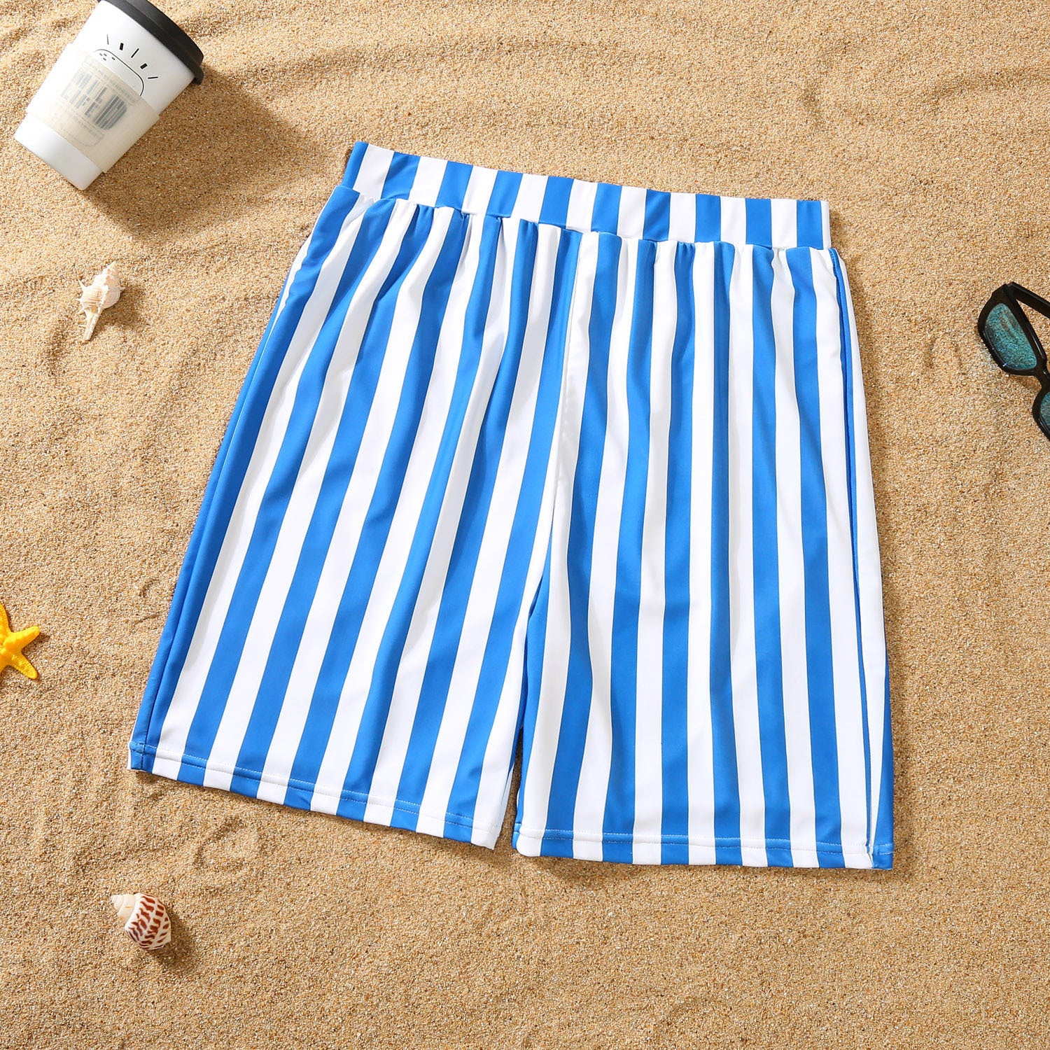 Parent-child Bikini Blue And White Stripe Swimsuit