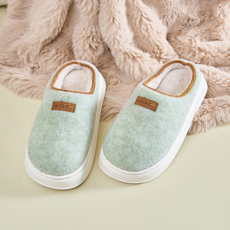 Cotton Slippers Women's Winter Solid Color