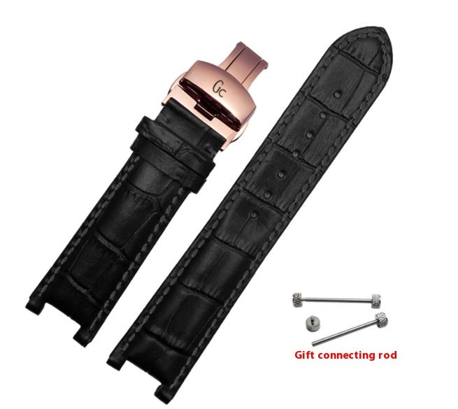 Simple Home Butterfly Clasp Cowhide Watch Strap