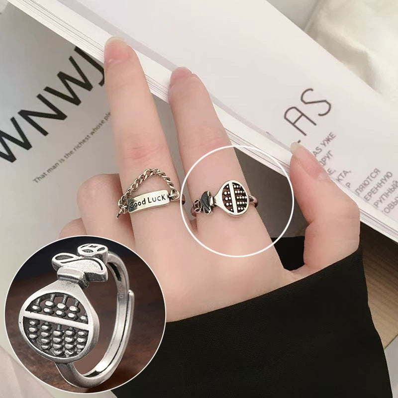 Geometric Line Cross Ring For Women