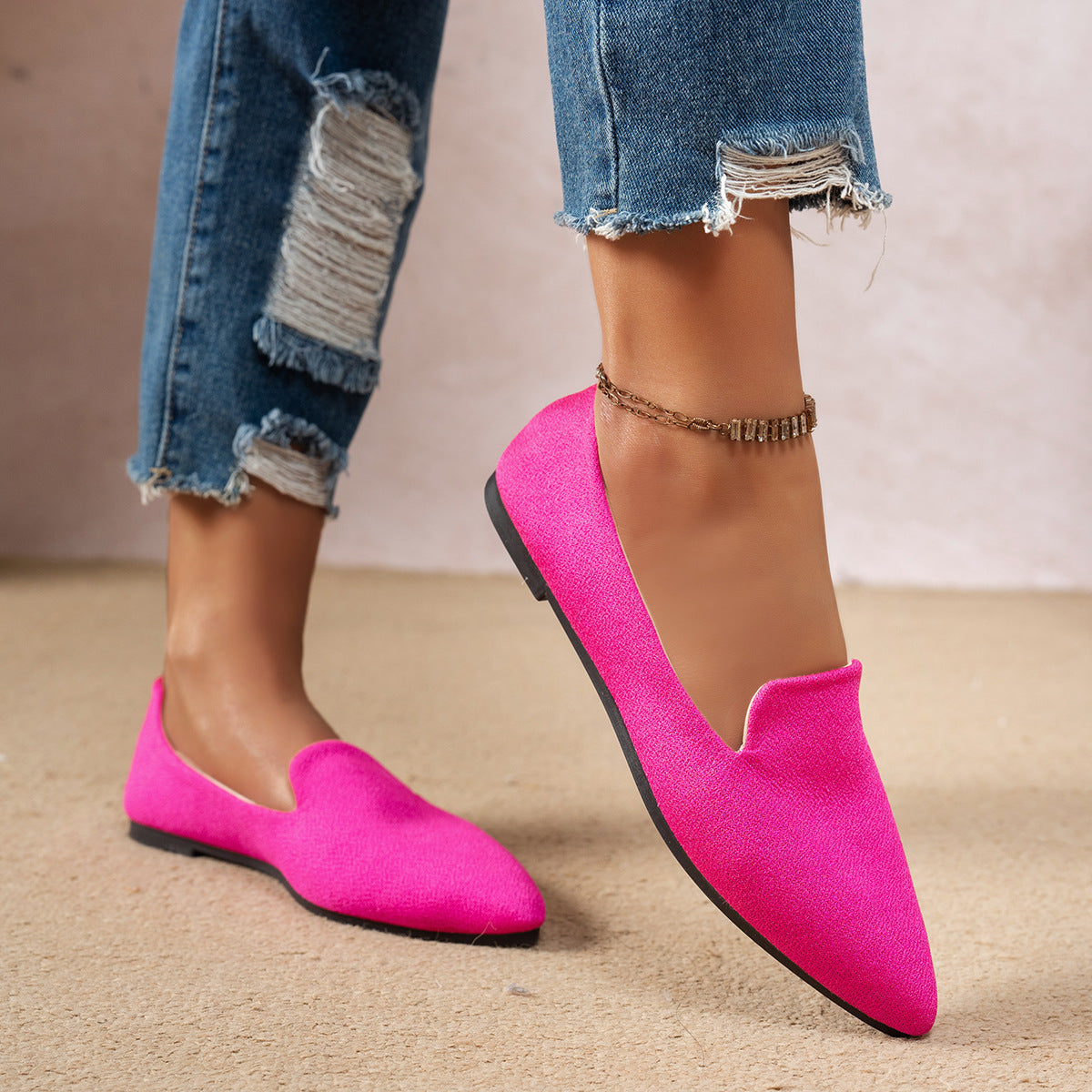 Casual Flat Pointed Toe Women's Thin Shoes
