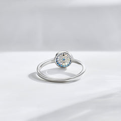 Women's Fashion S925 Sterling Silver Blue Eye Ring