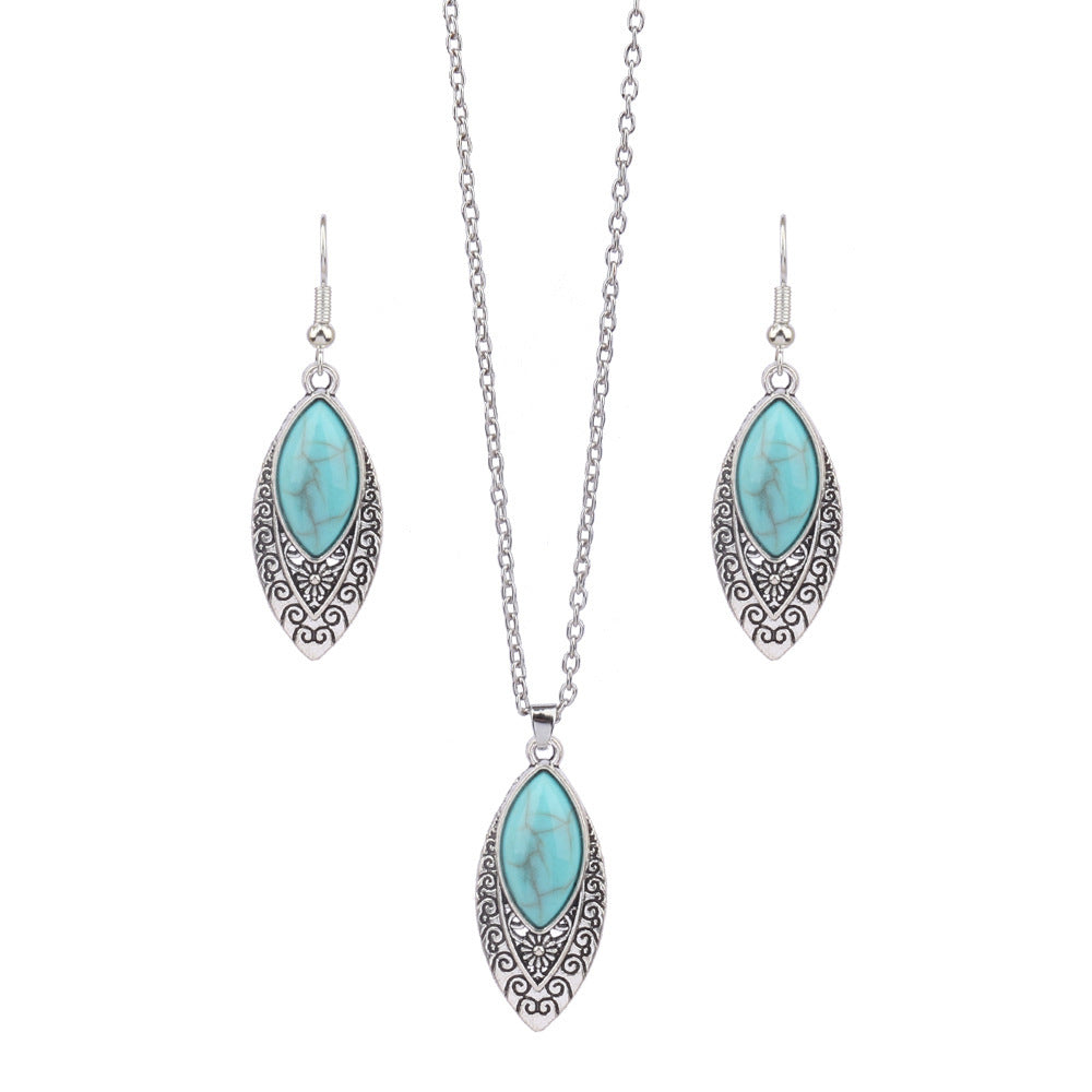 Women's Fashion Earrings And Necklace Set