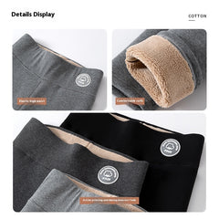 Extra Thick Cashmere Leggings Female High Waist Tight Fleece Cotton Pants