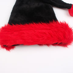 Black Christmas Hat Halloween Plush Hat Thickened Plus-sized Christmas Hat