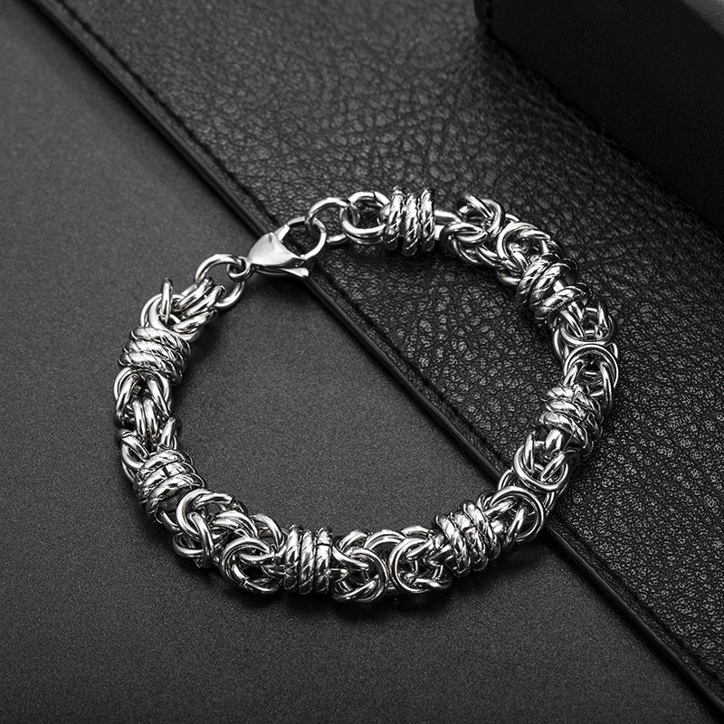 Men's Weaving Pattern Stainless Steel Bracelet