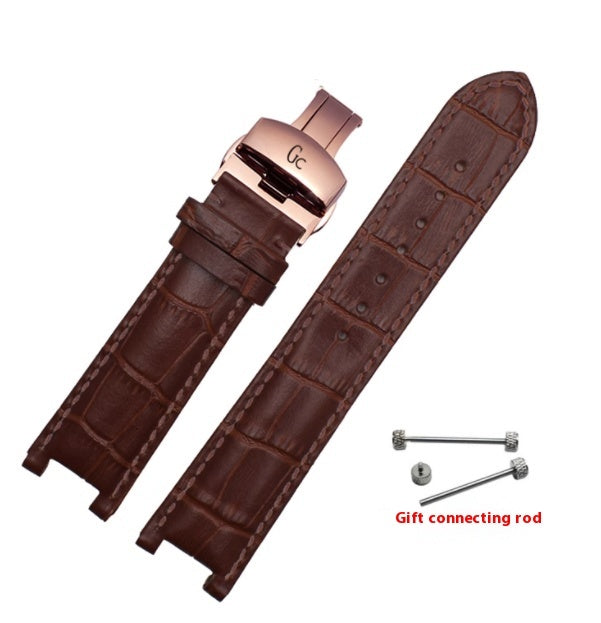 Simple Home Butterfly Clasp Cowhide Watch Strap